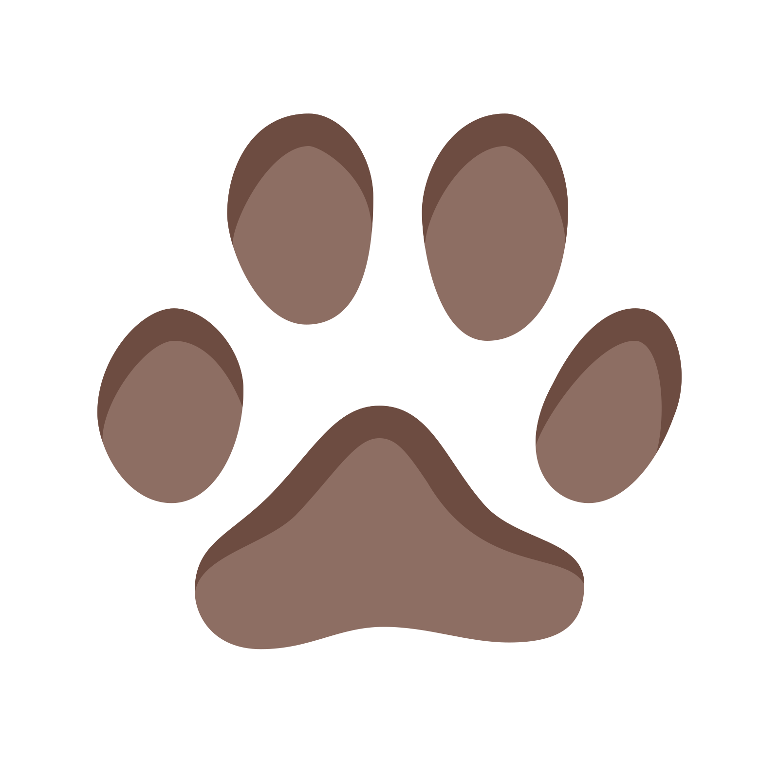 扁平风格的 猫脚印 图标