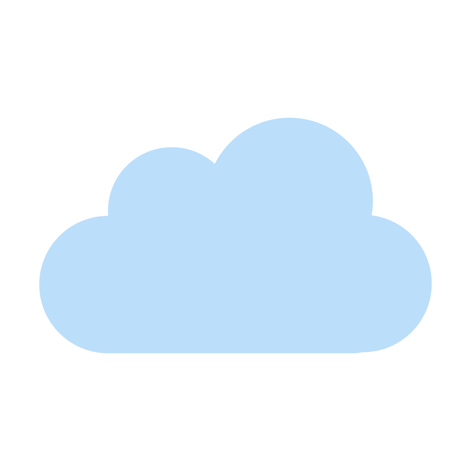 it is a very simplified looking cloud.