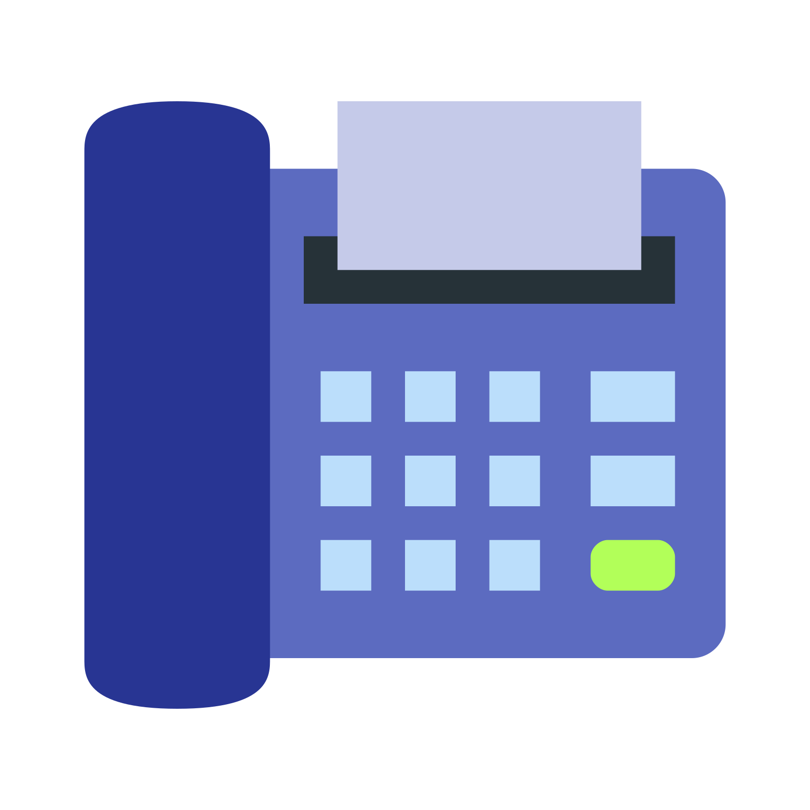 a whole is fairly square and the fax device includes a 9 digit
