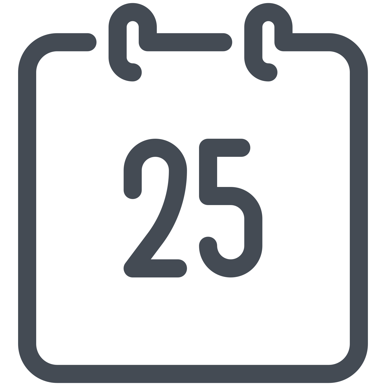 免费的 日历25 图标