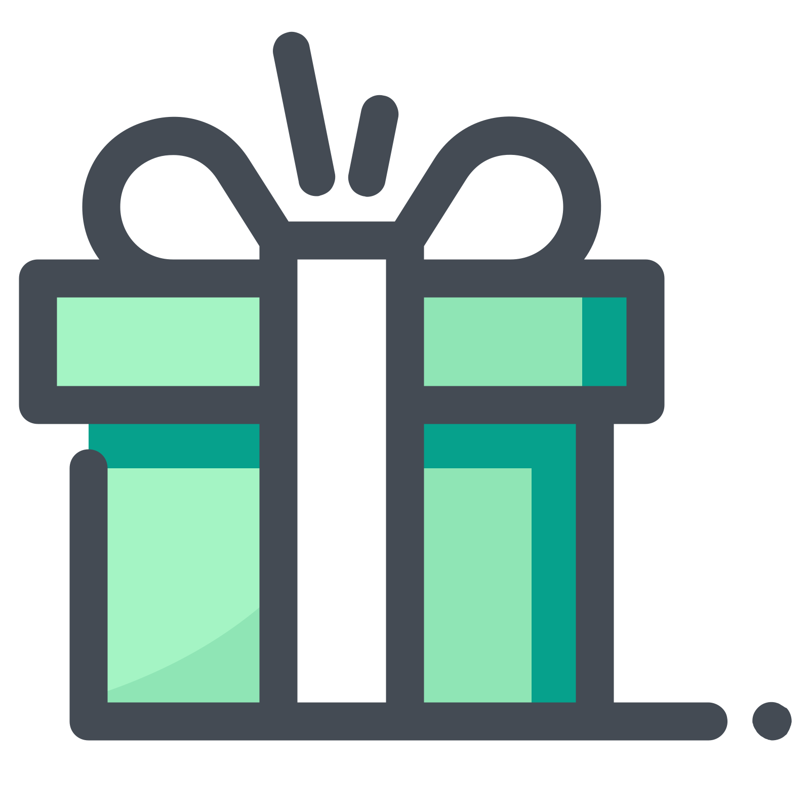 圣诞礼物 icon. it is a square gift icon.