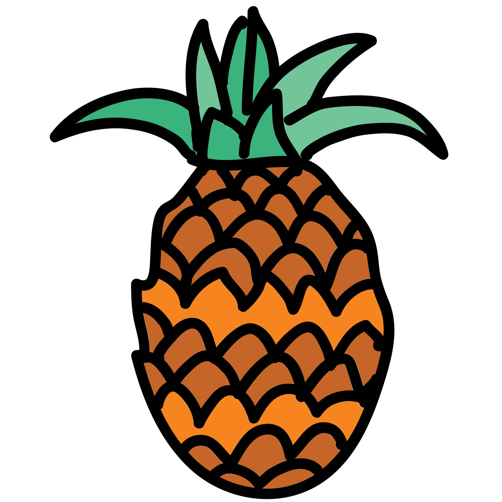 菠萝icon it's a logo of a pineapple.
