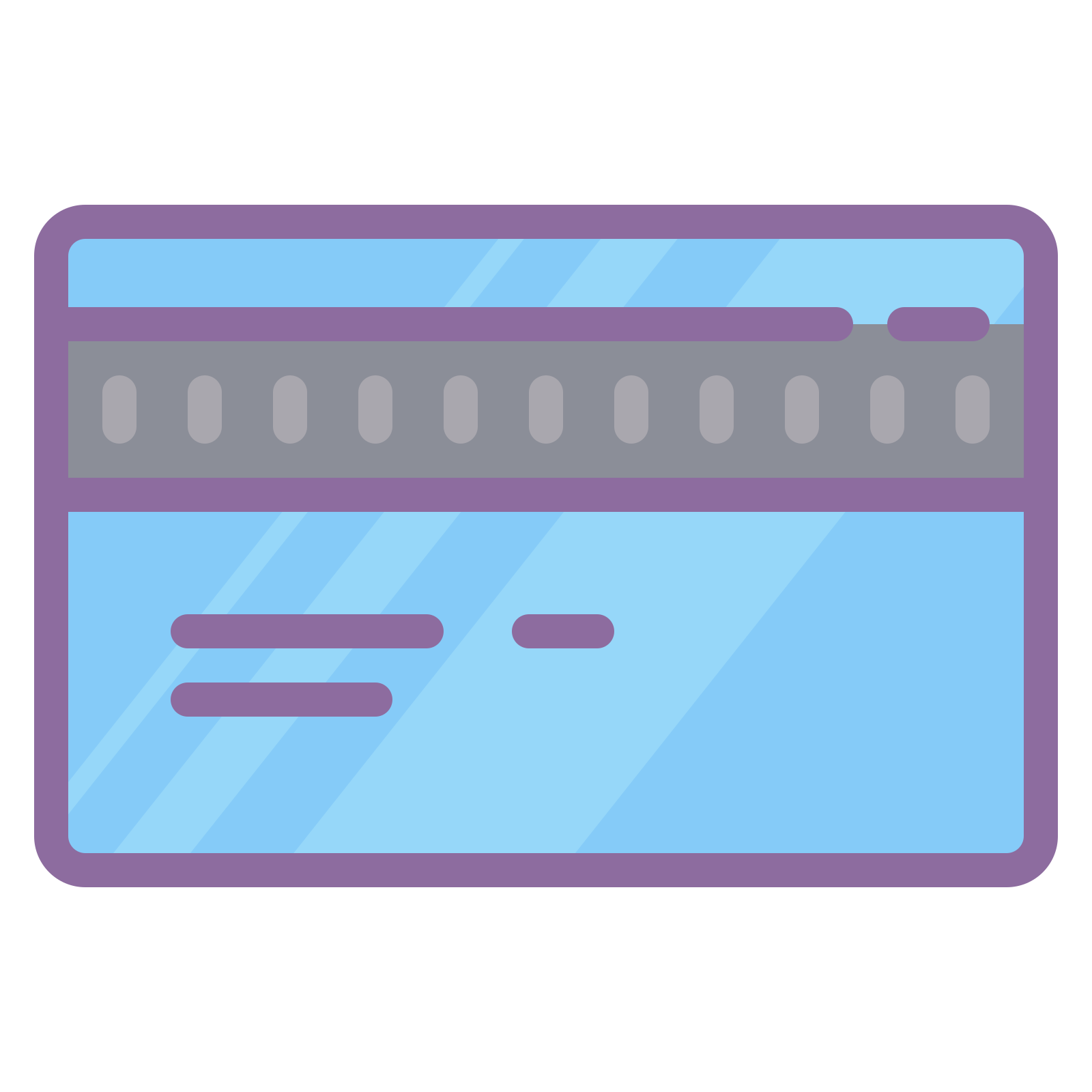 its a small rectangle with rounded edges.