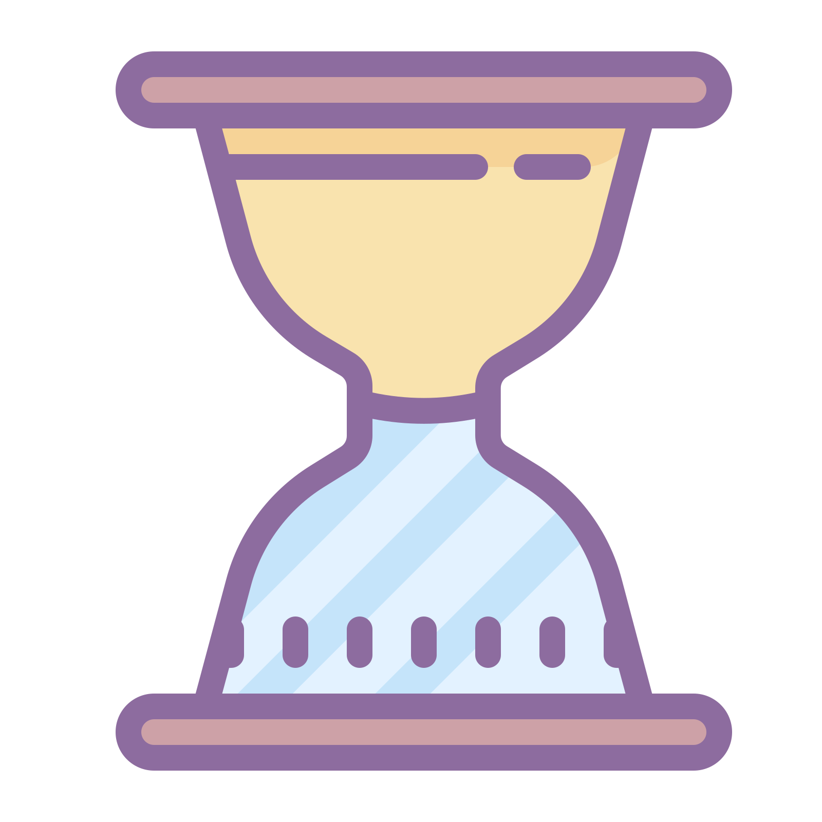 this icon has an hourglass with the sand filling the top