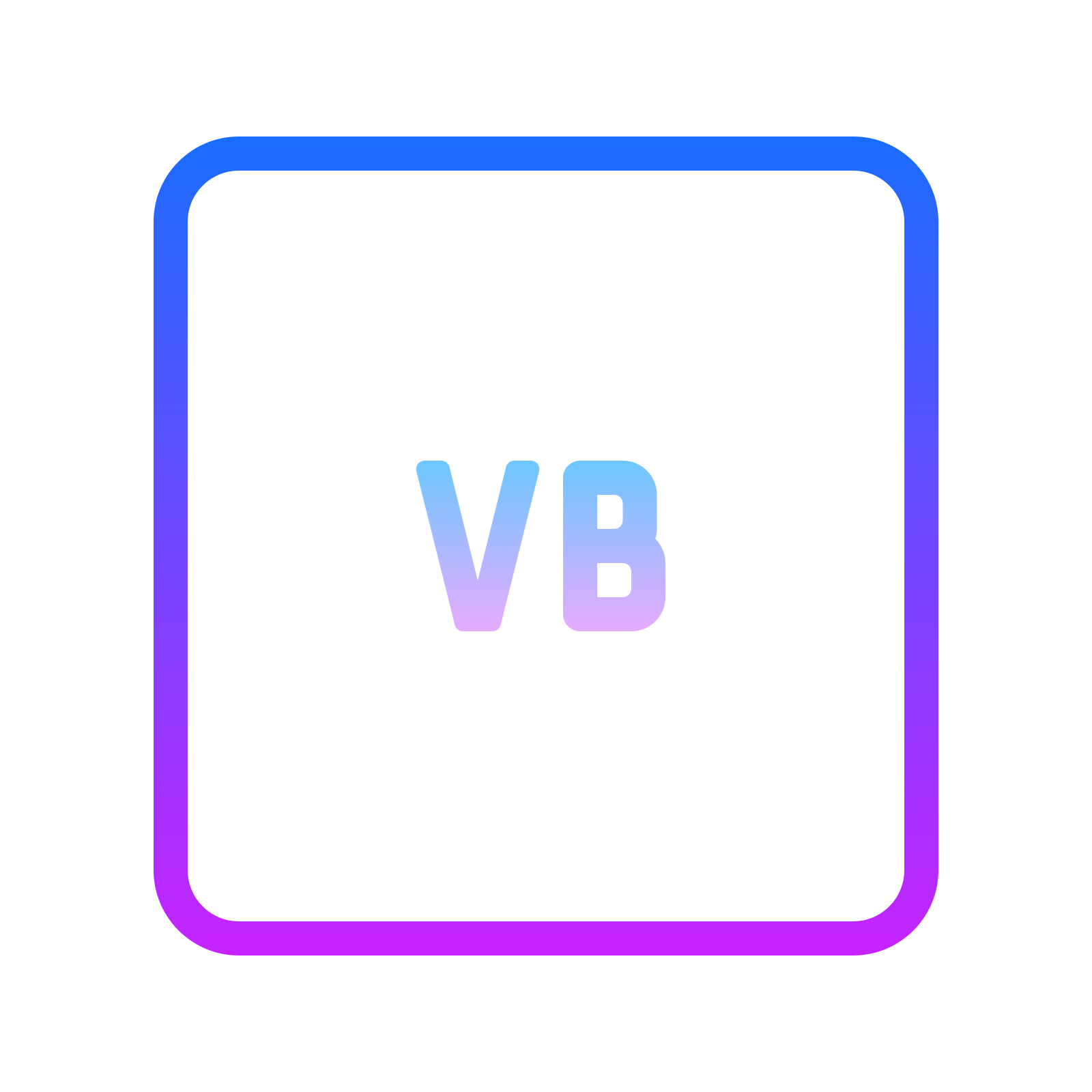 in the interior center part of the logo are the letters vb