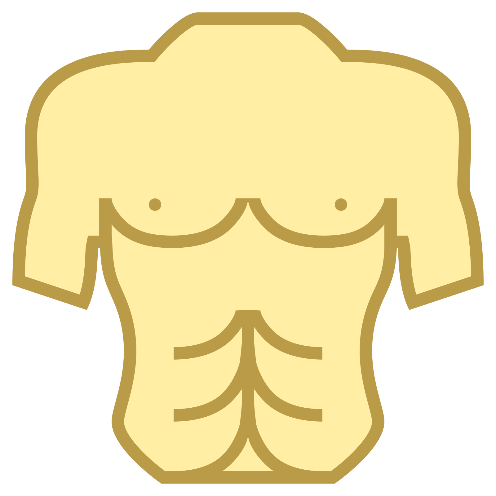 the icon starts from the base of the neck to the man"s hips