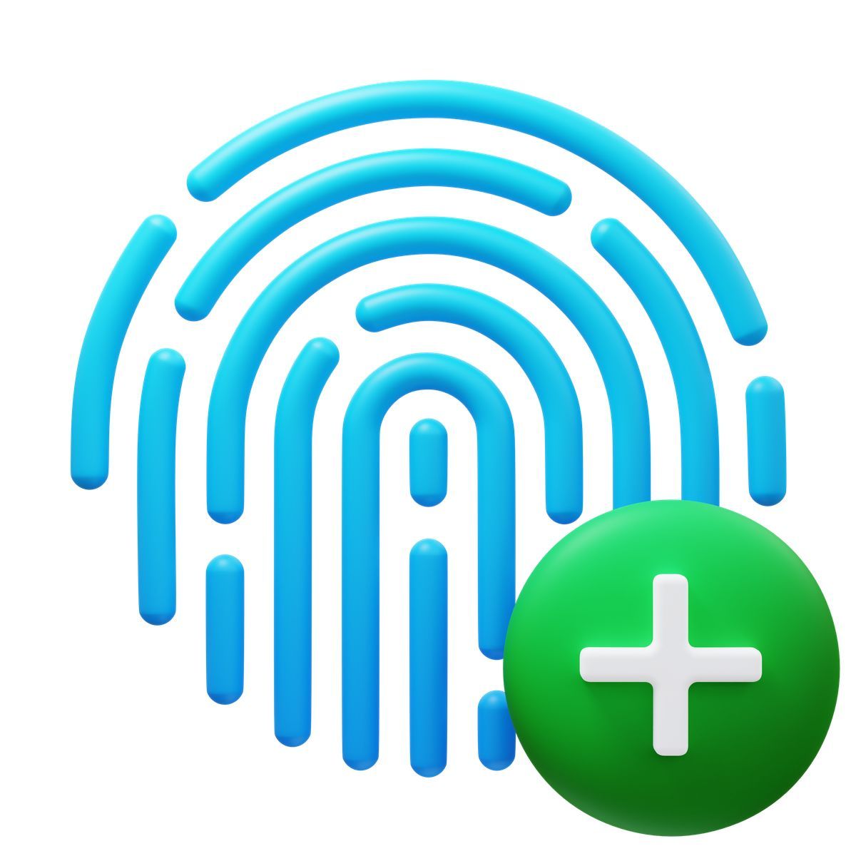 3d fluency style 添加指纹 icon