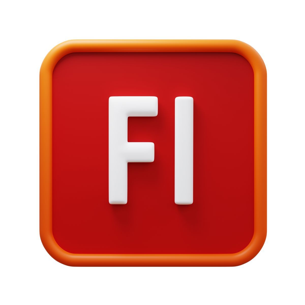 3d fluency style adobe flash icon