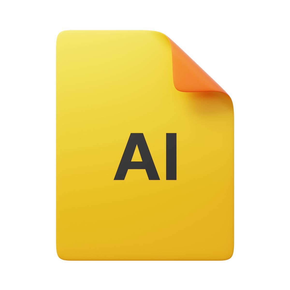 3d fluency style ai file icon