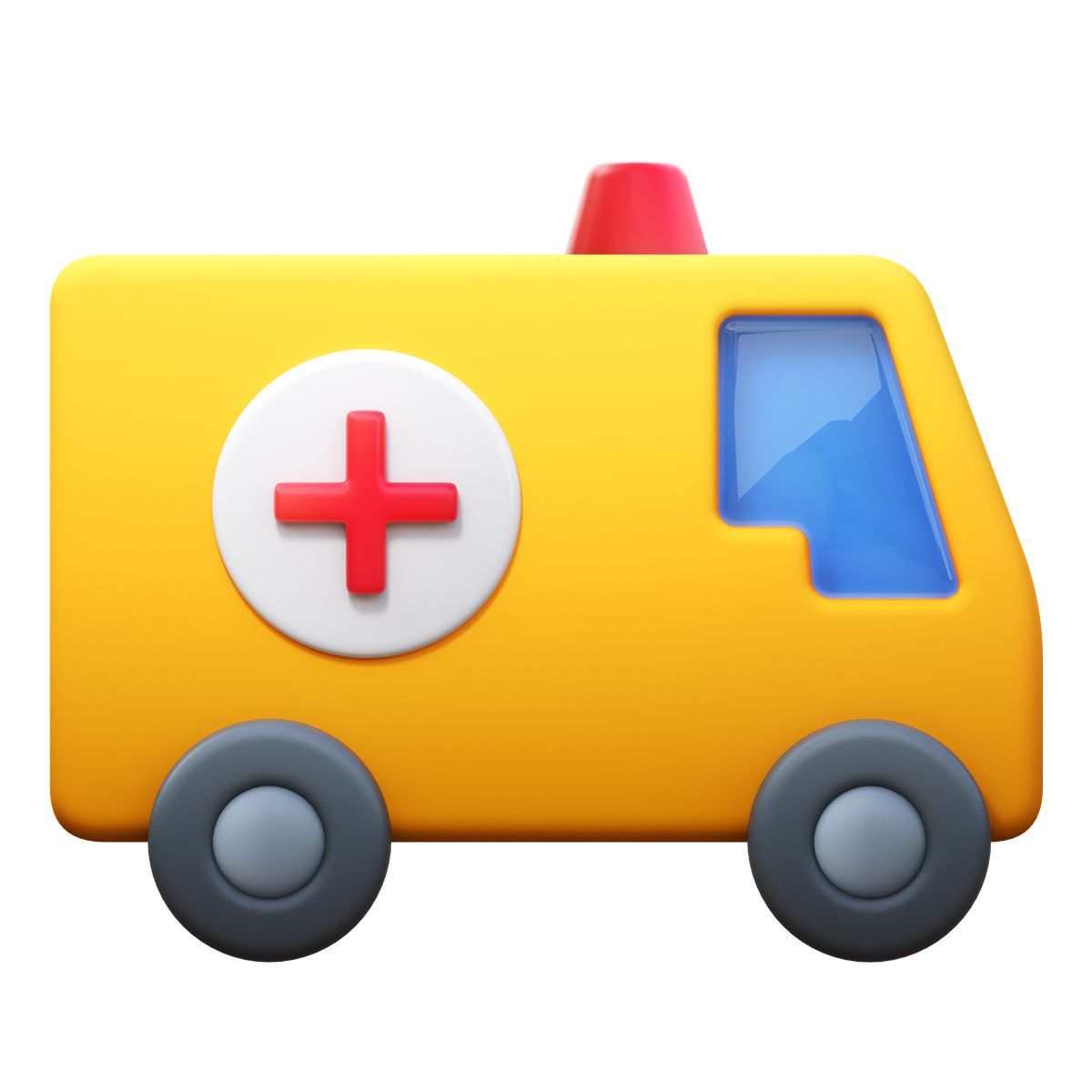 3d fluency style krankenwagen icon