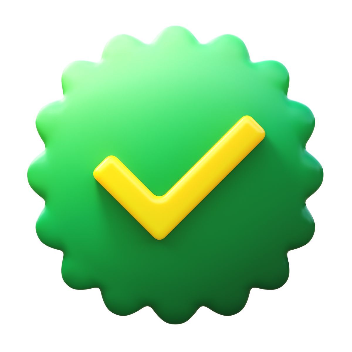 3d fluency style approval icon