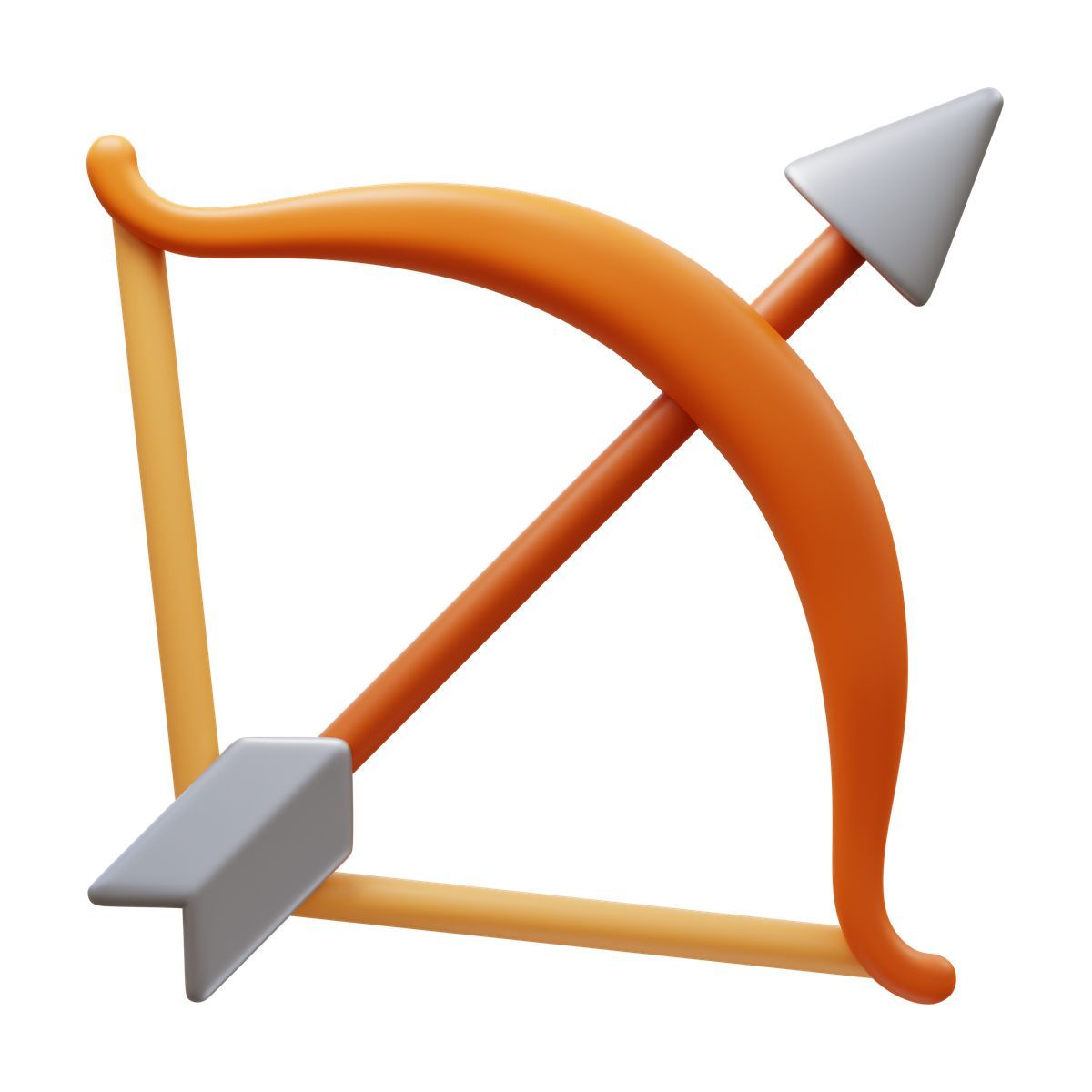 3d fluency style bow and arrow icon