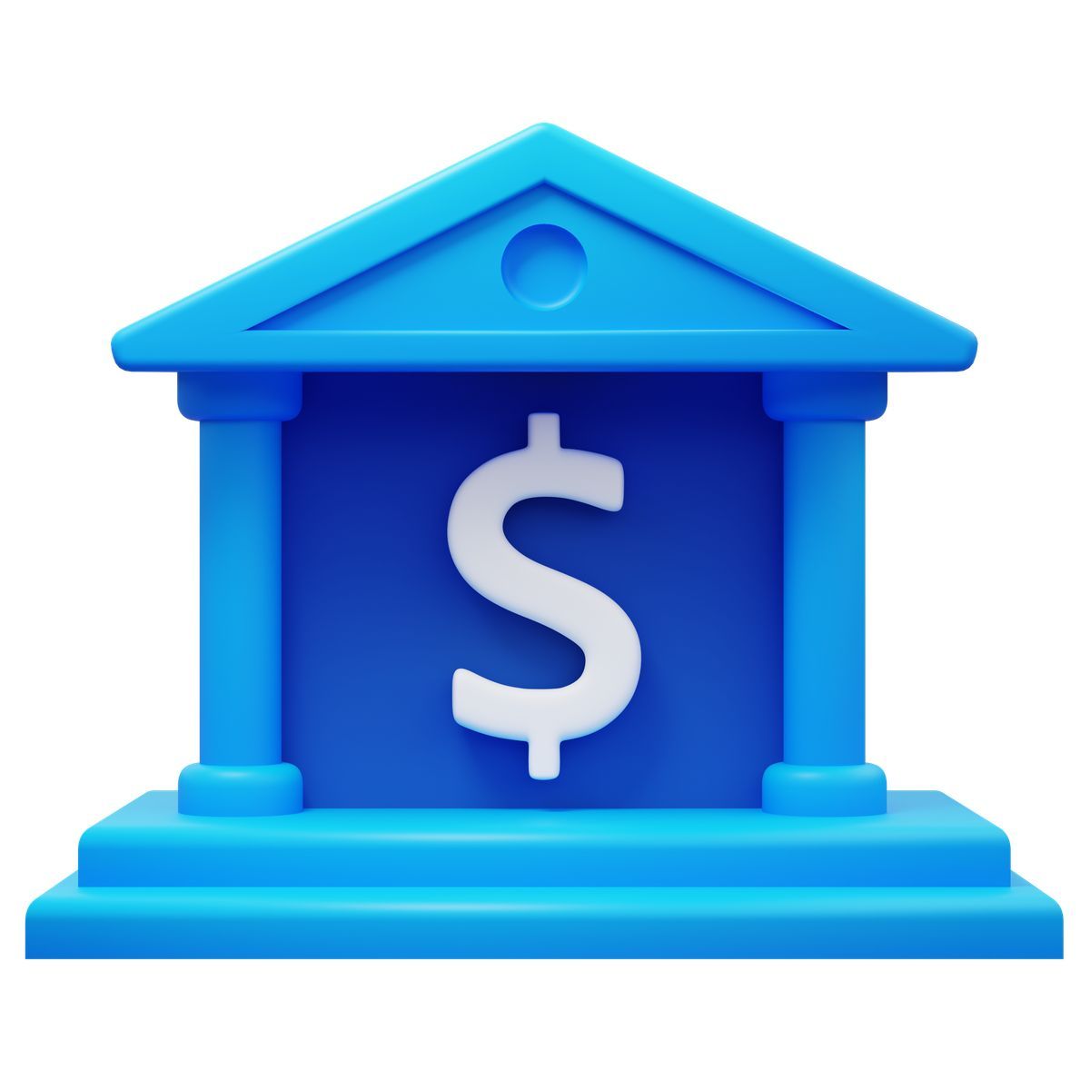 3d fluency style bâtiment de banque icon