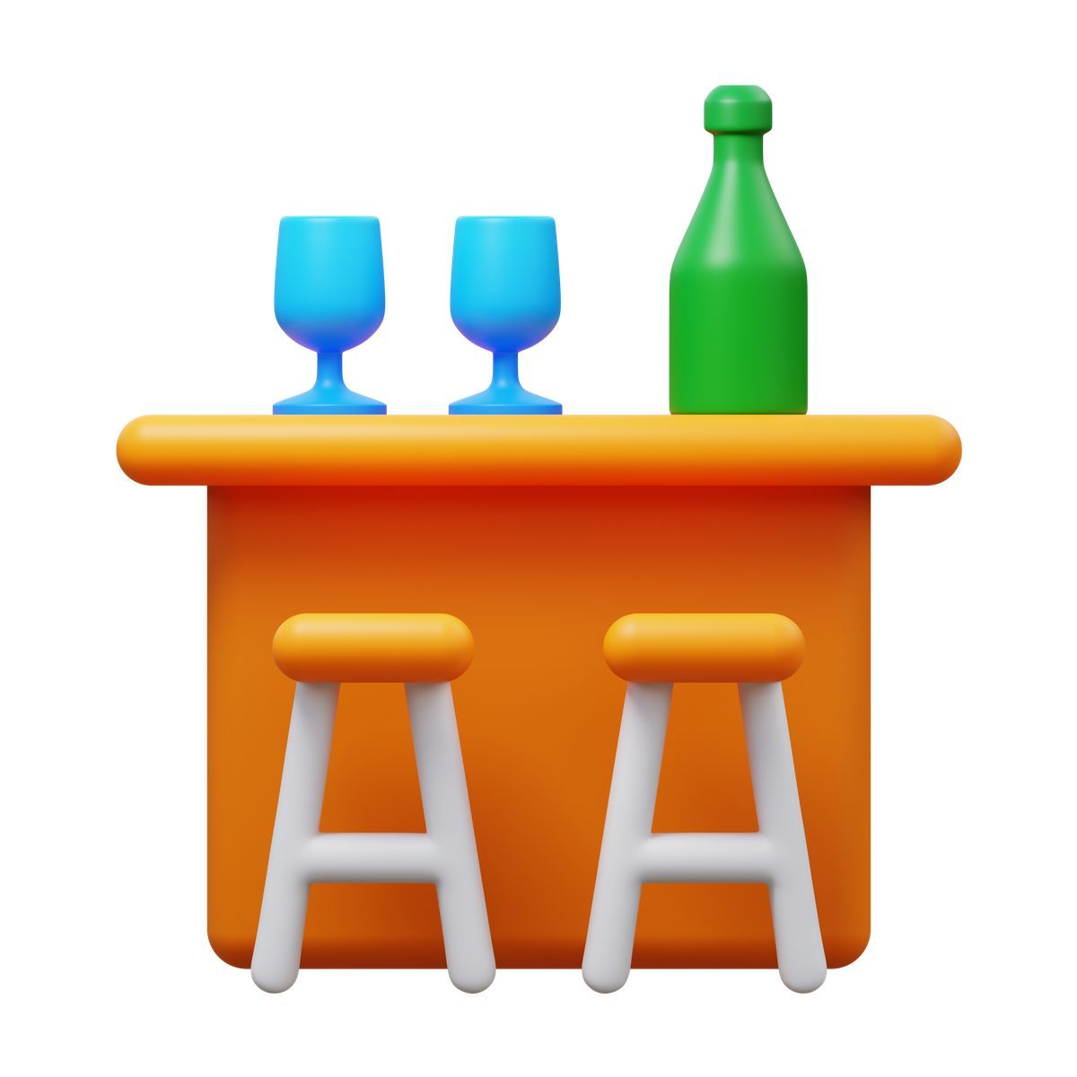 3d fluency style bar icon
