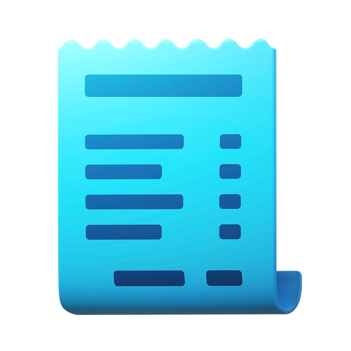 3d fluency style 账单 icon