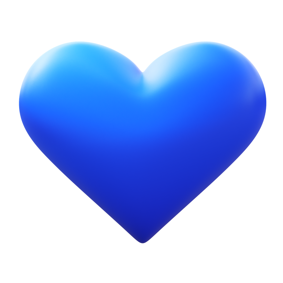3d fluency style blue heart icon