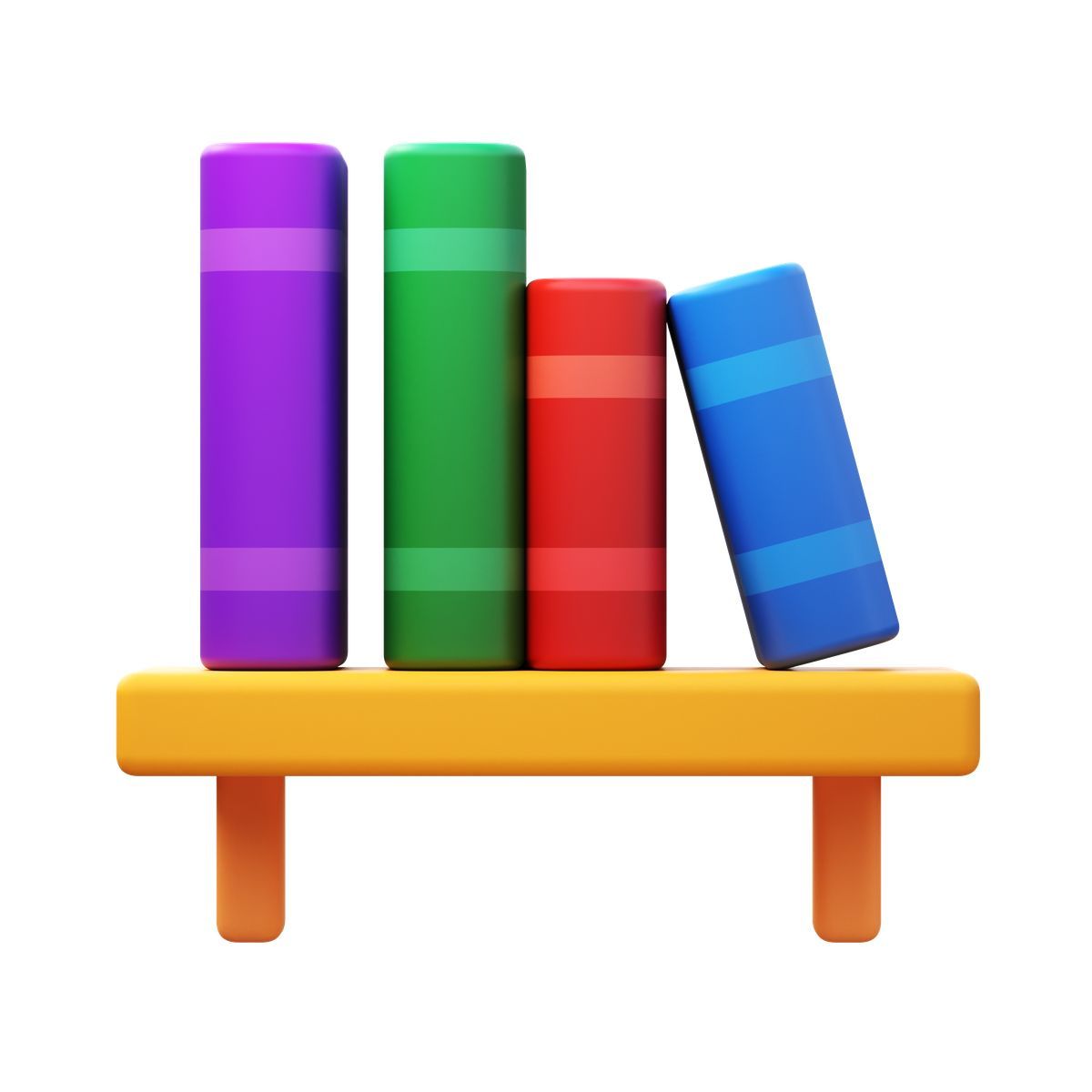 3d fluency style 책 선반 icon