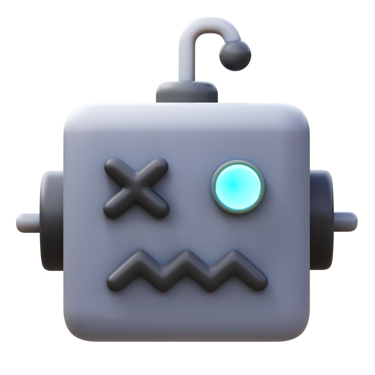 3d fluency style broken robot icon