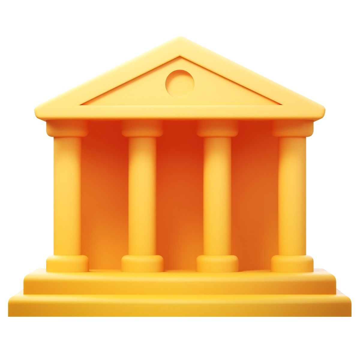 3d fluency style 有柱子的建筑物 icon