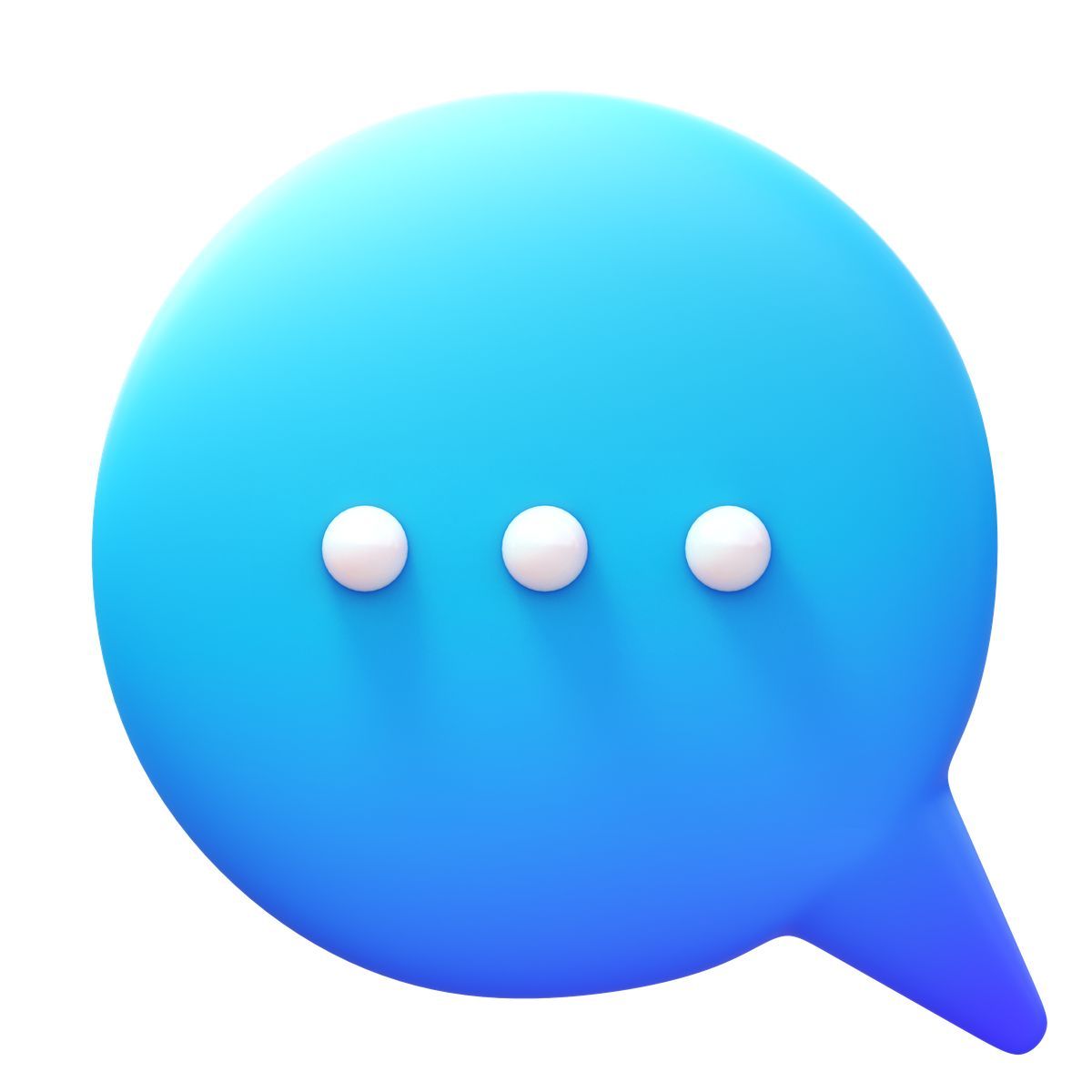 3d fluency style digitação em balão de bate papo icon