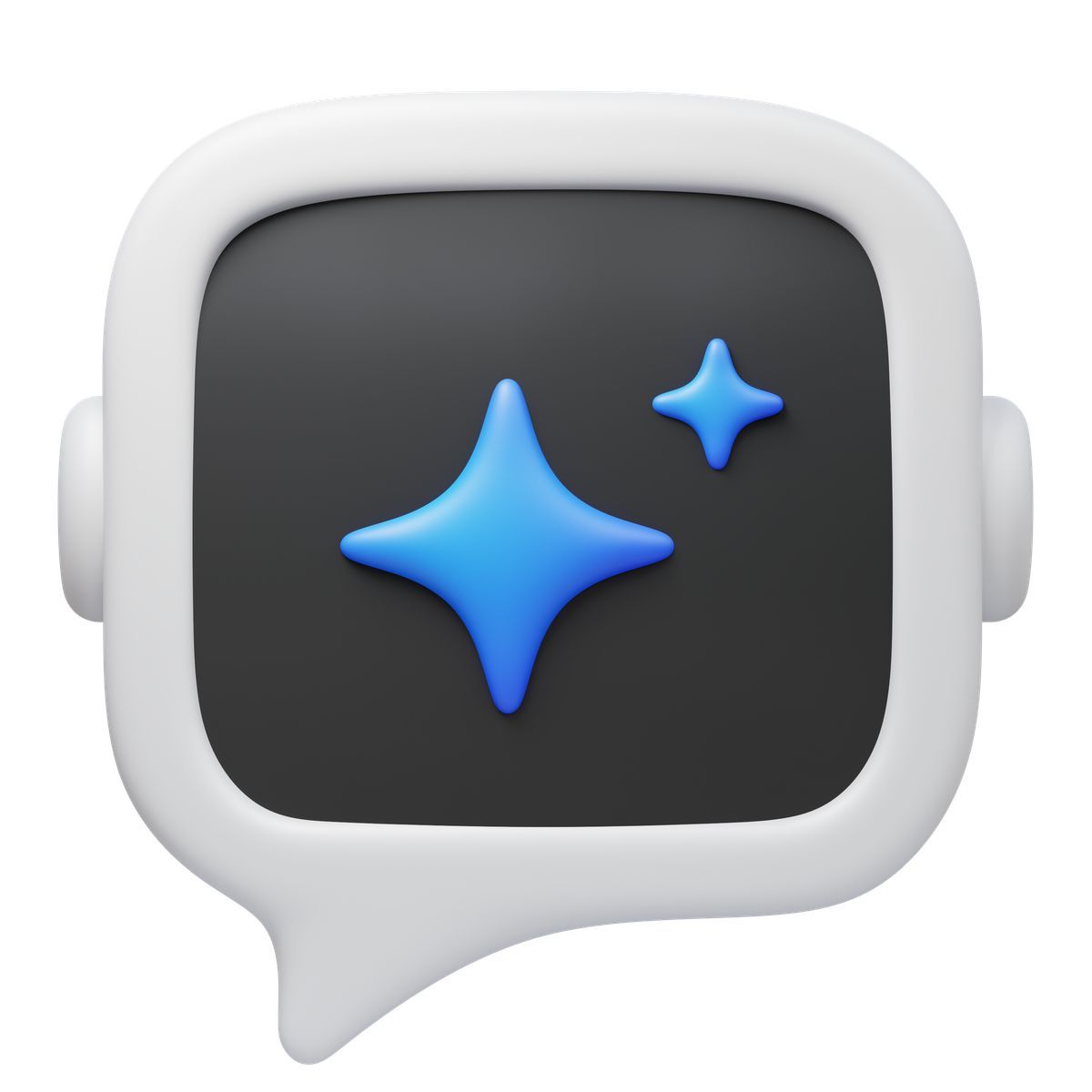 3d fluency style chatbot icon