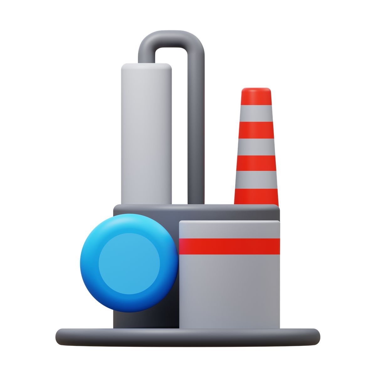 3d fluency style chemical plant icon