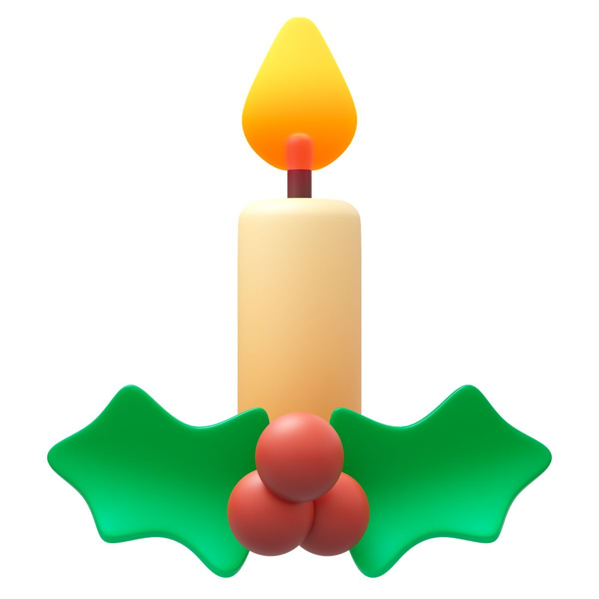 3d fluency style 크리스마스 캔들 icon