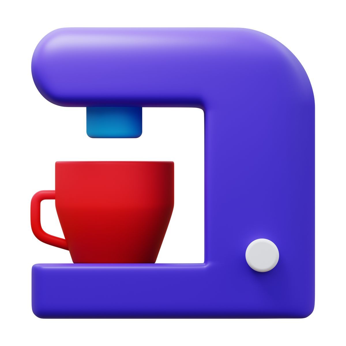 3d fluency style máquina de café icon