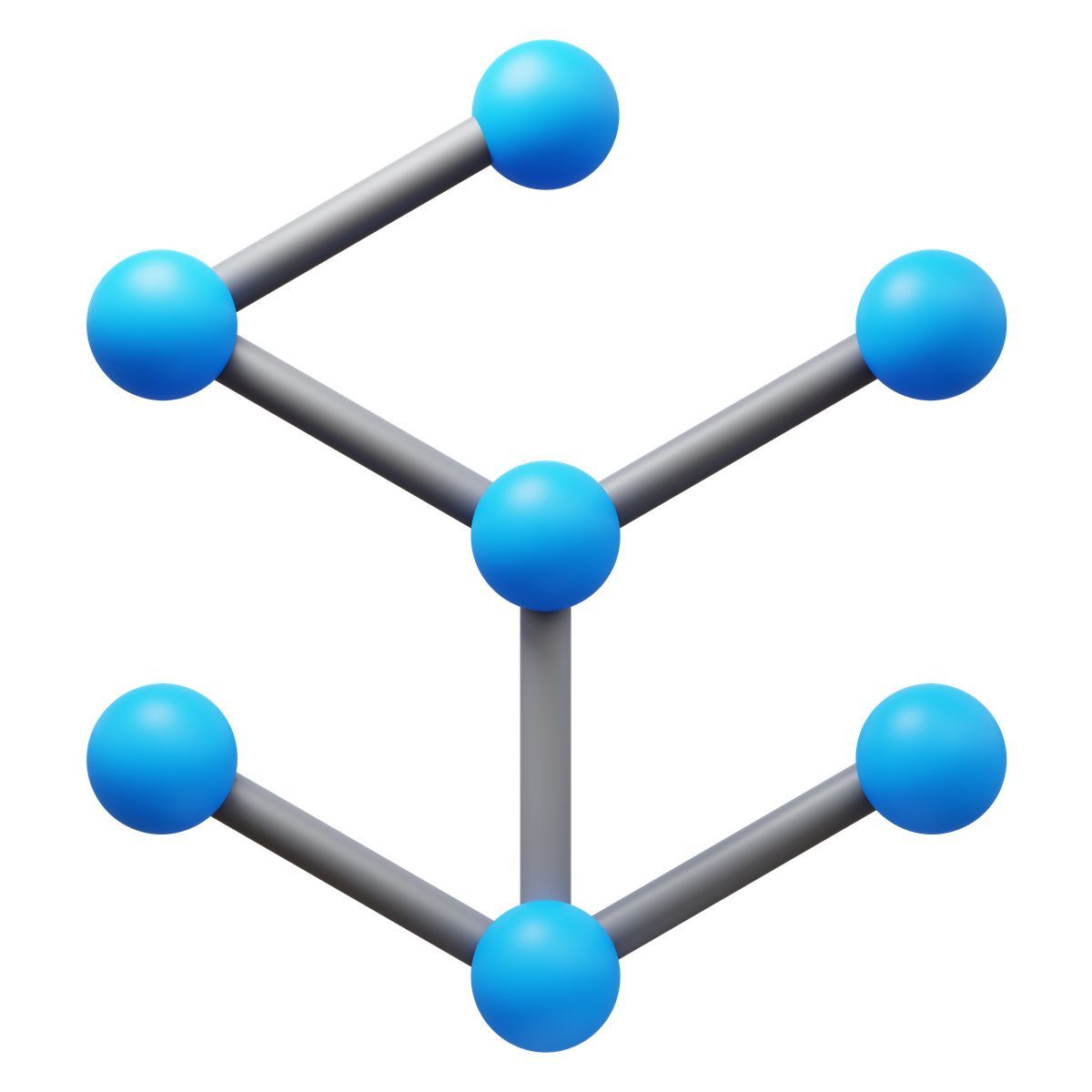 3d fluency style decentralized network icon