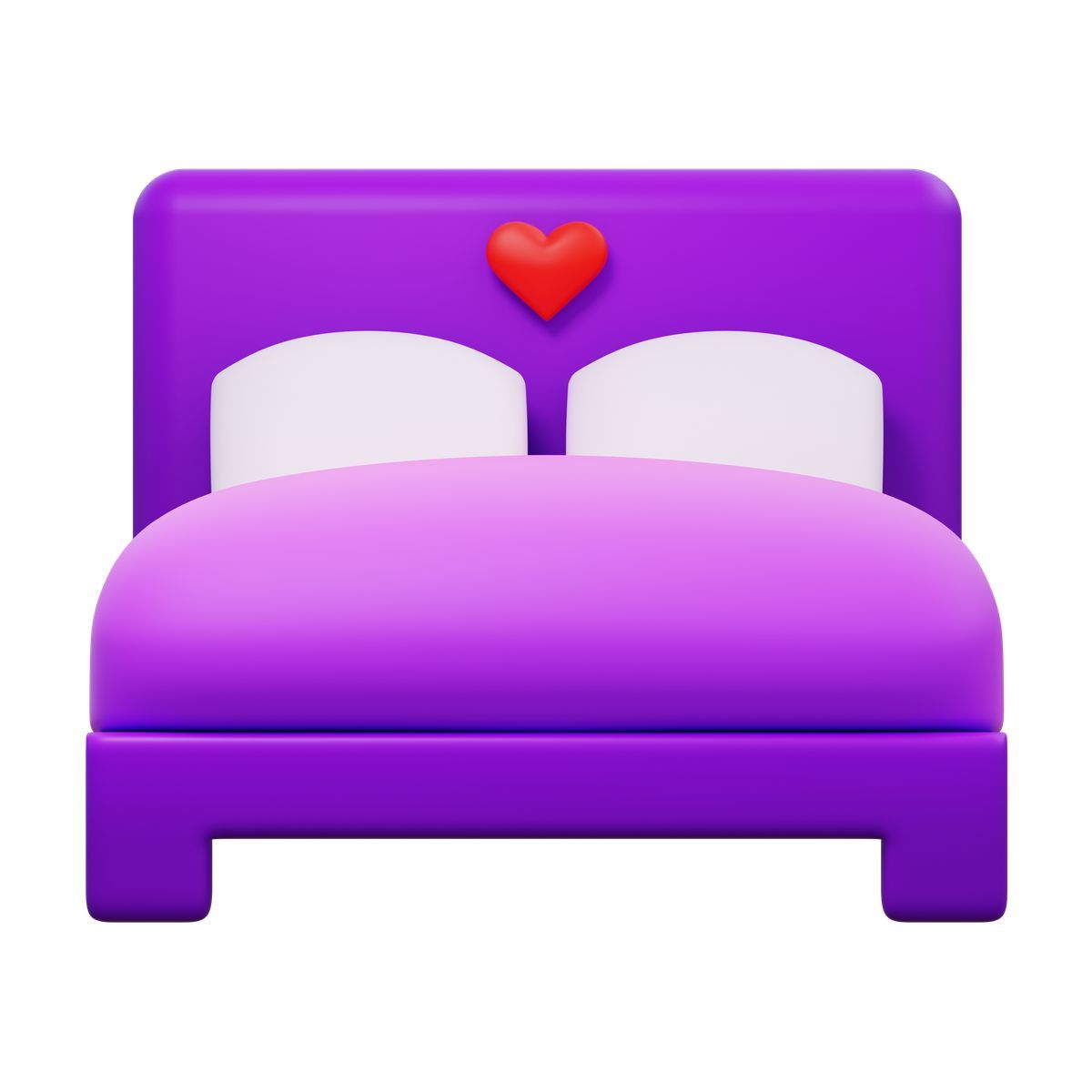 3d fluency style doppelbett icon