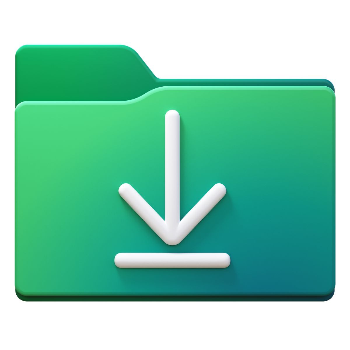 3d fluency style carpeta de descargas icon