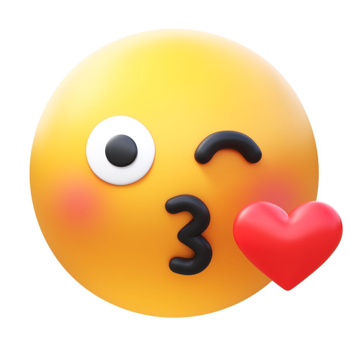 3d fluency style lanzar un beso en la cara icon