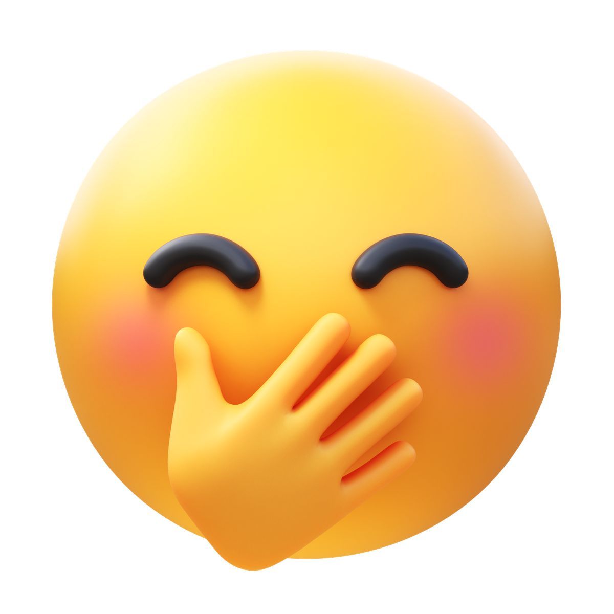 3d fluency style 얼굴에 손을 대고 입으로 icon