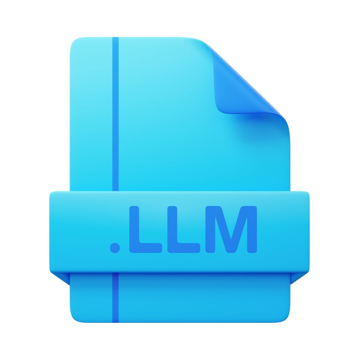 icône file llm 3d fluency style