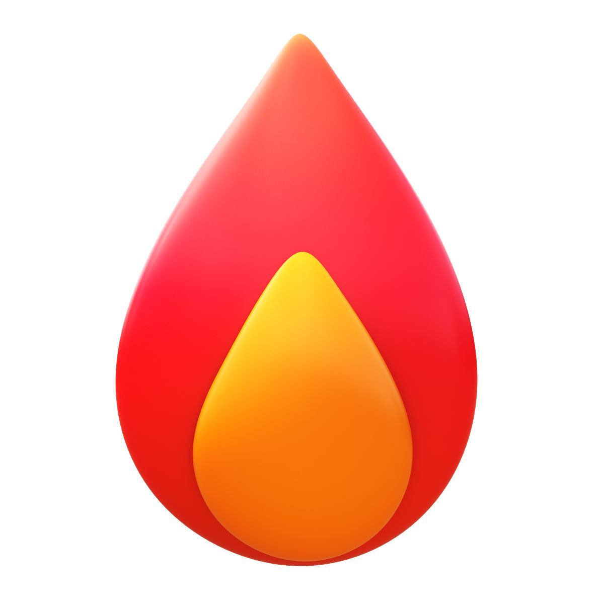 3d fluency style elemento fuego icon