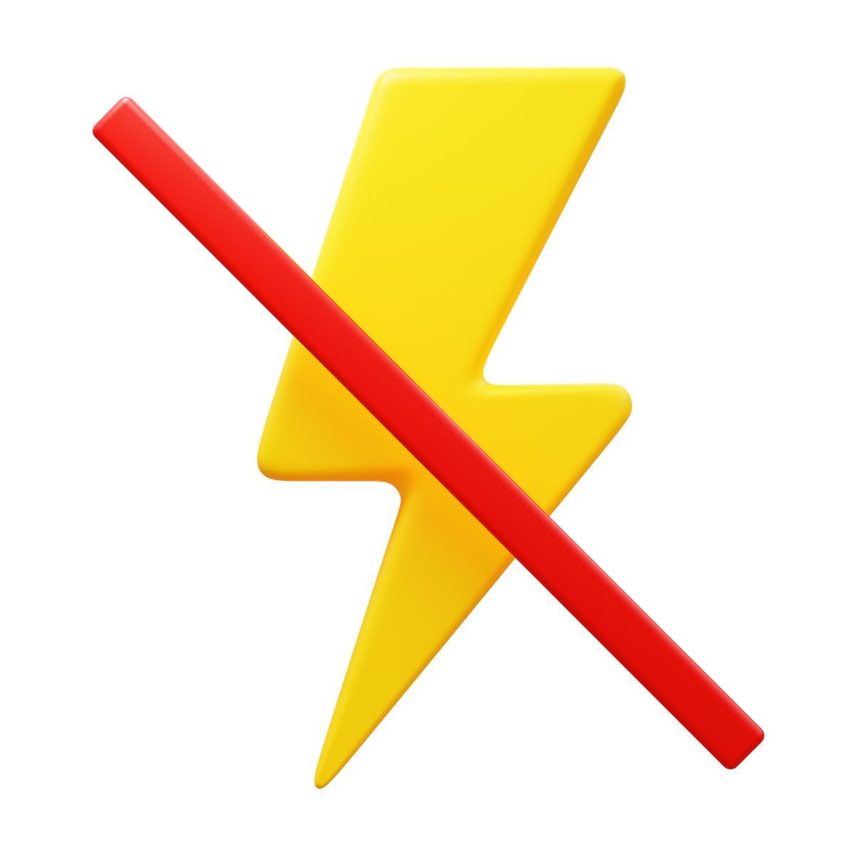 3d fluency style 발광 금지 icon