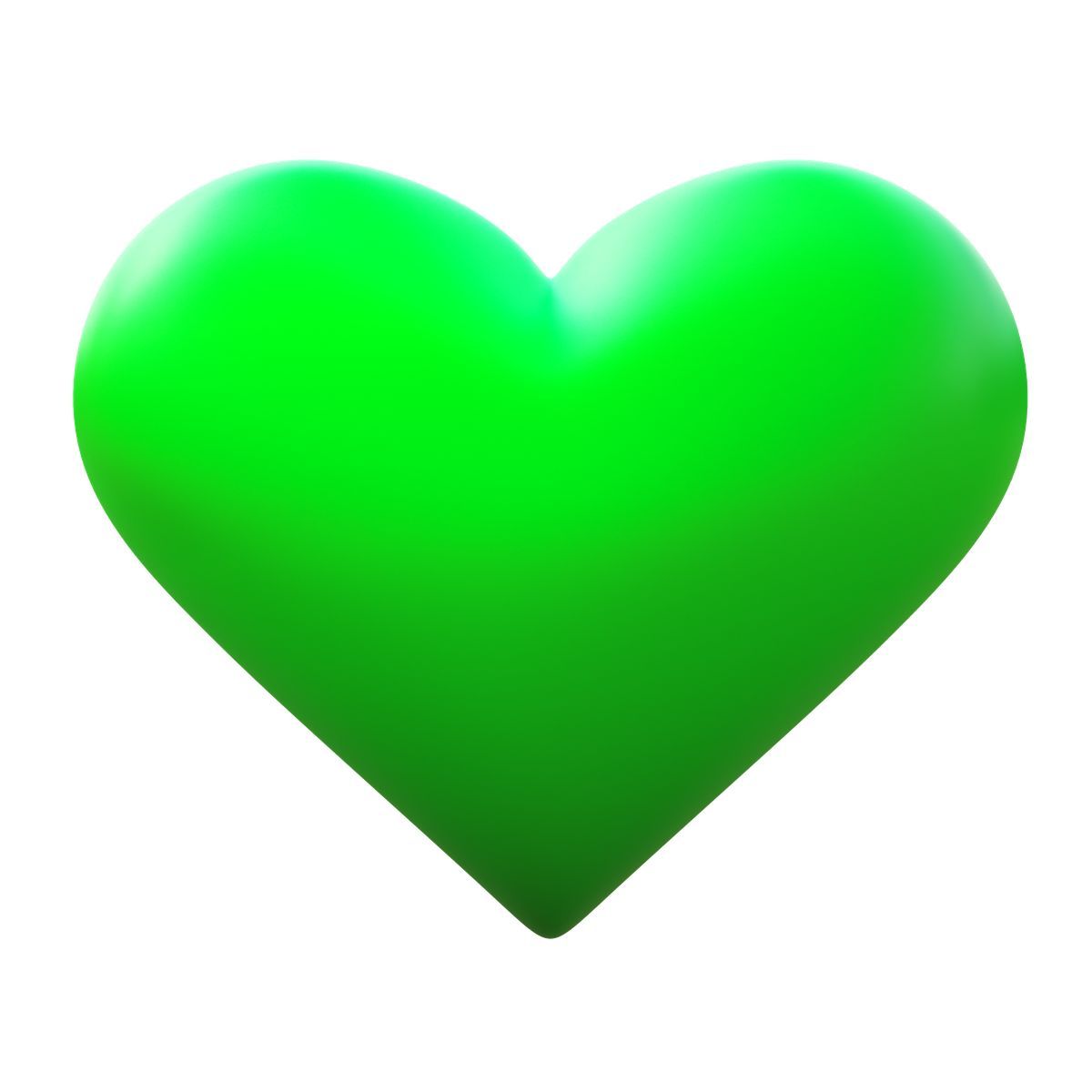 3d fluency style cuore verde icon