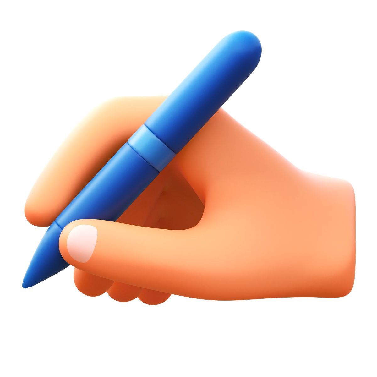 3d fluency style hand mit stift icon
