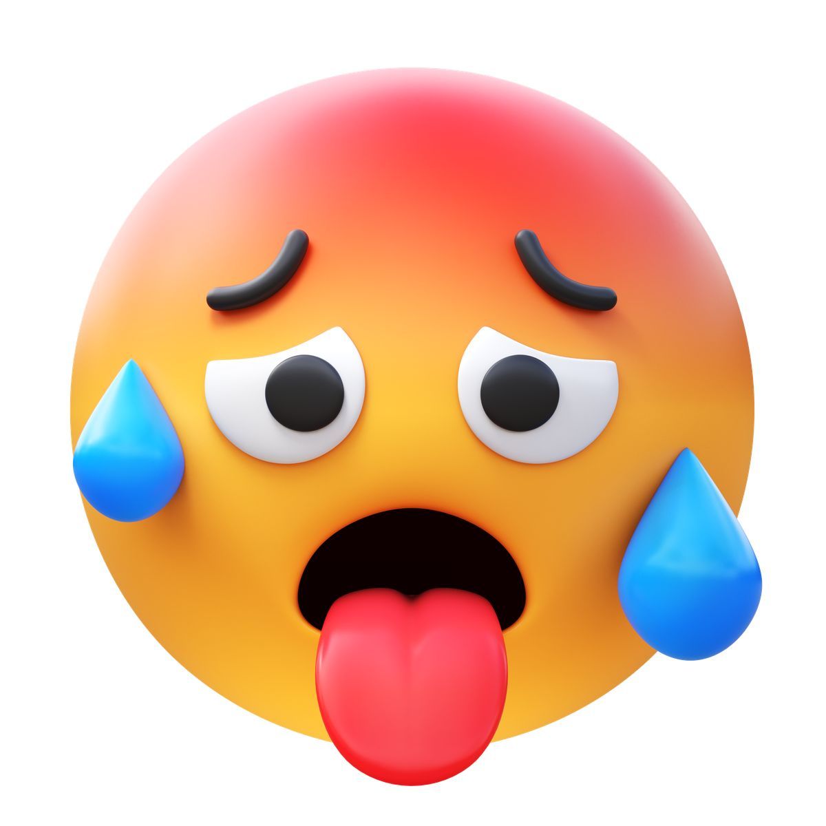 3d fluency style hot face icon