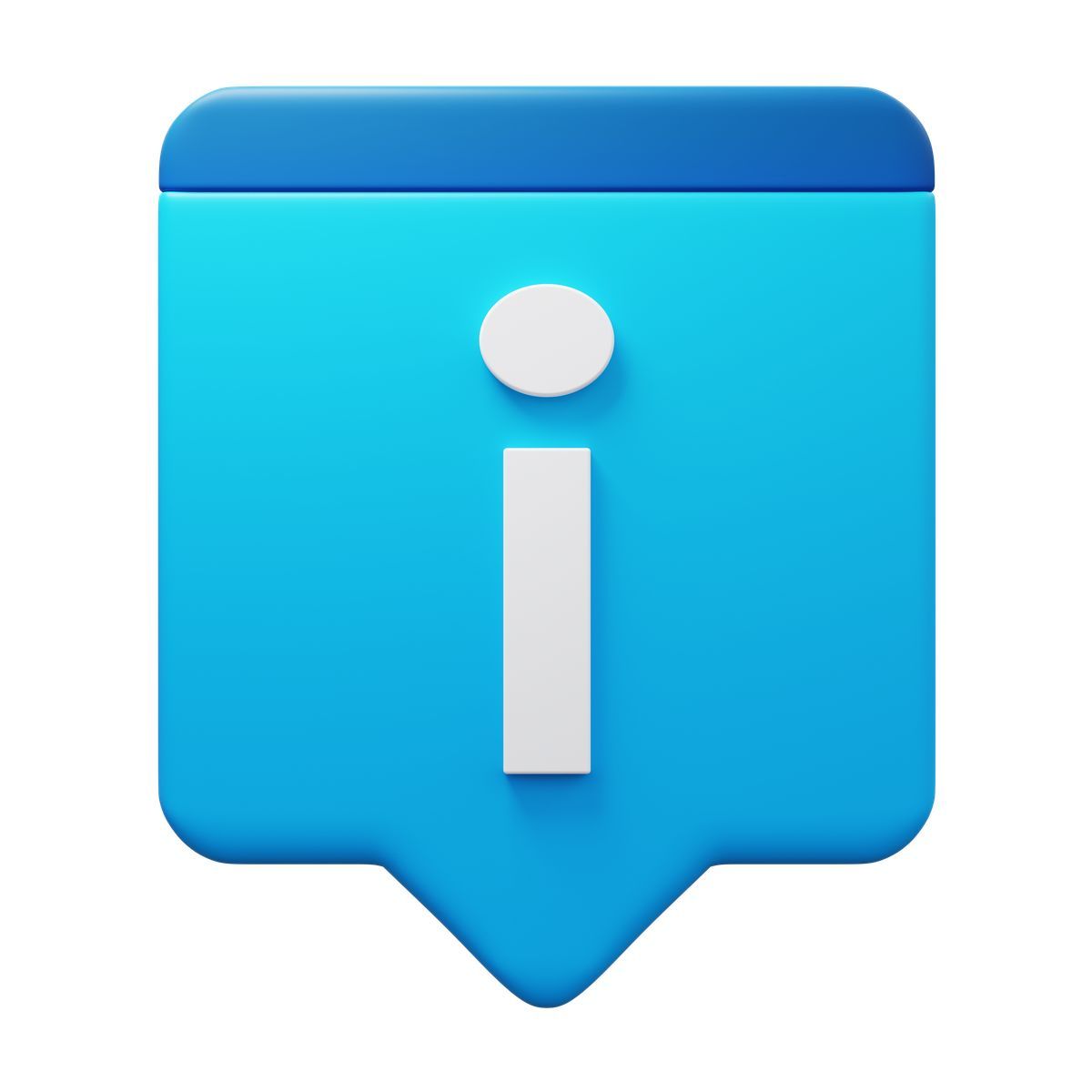 3d fluency style información emergente icon