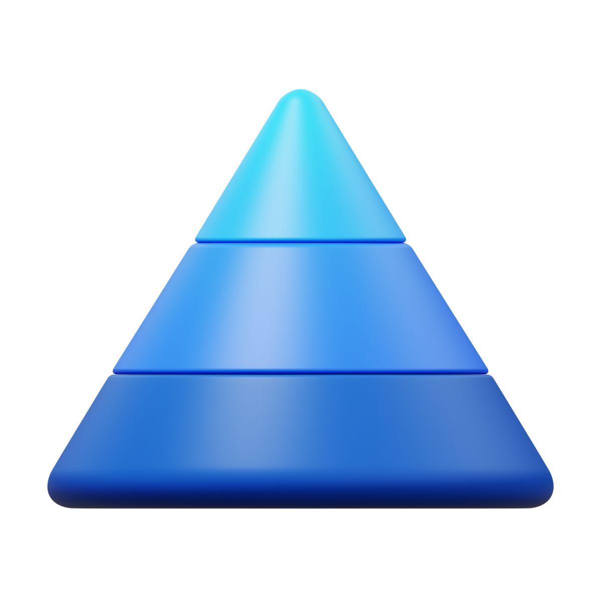 3d fluency style informationspyramide icon