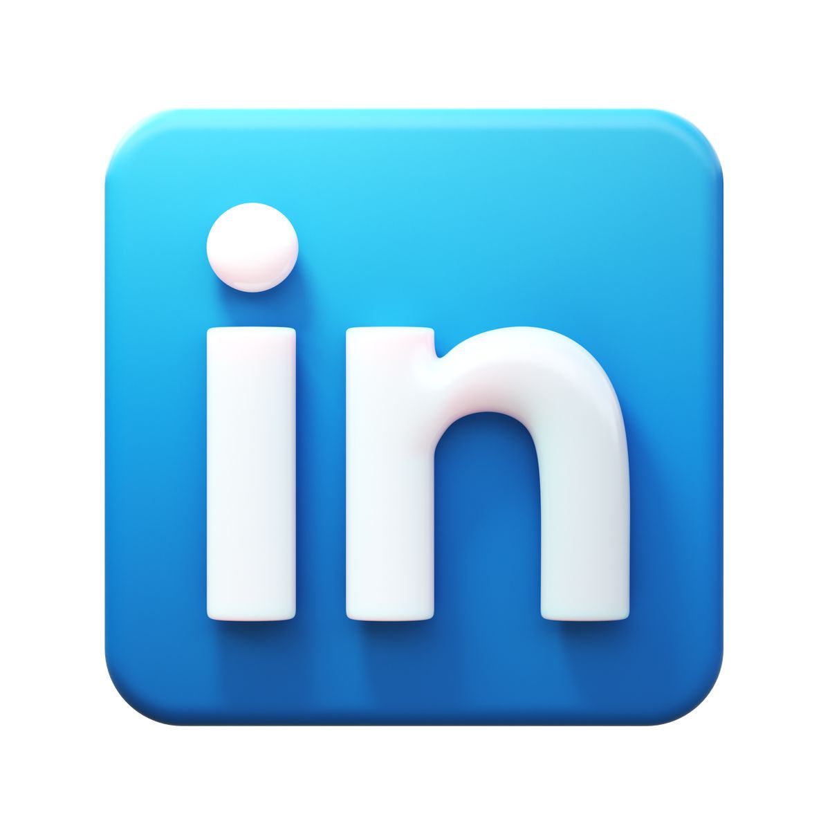 3d fluency style linkedin icon