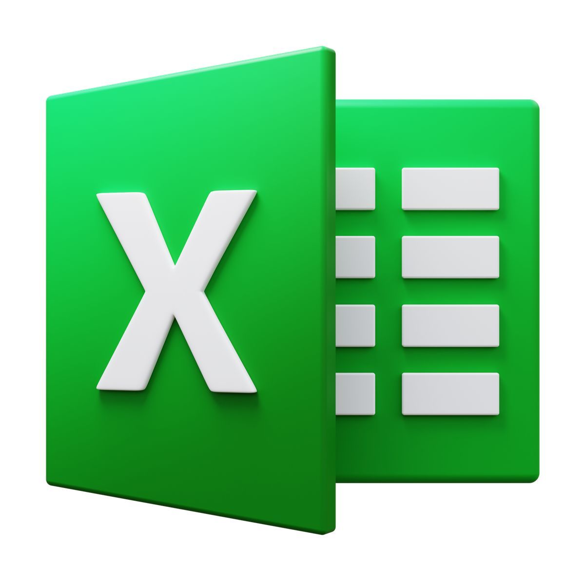 3d fluency style ms excel icon