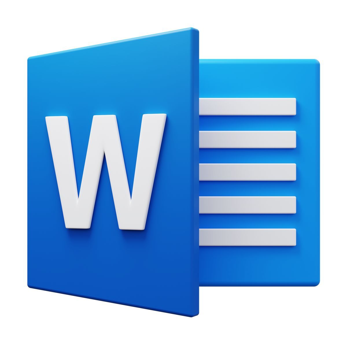 3d fluency style microsoft word icon
