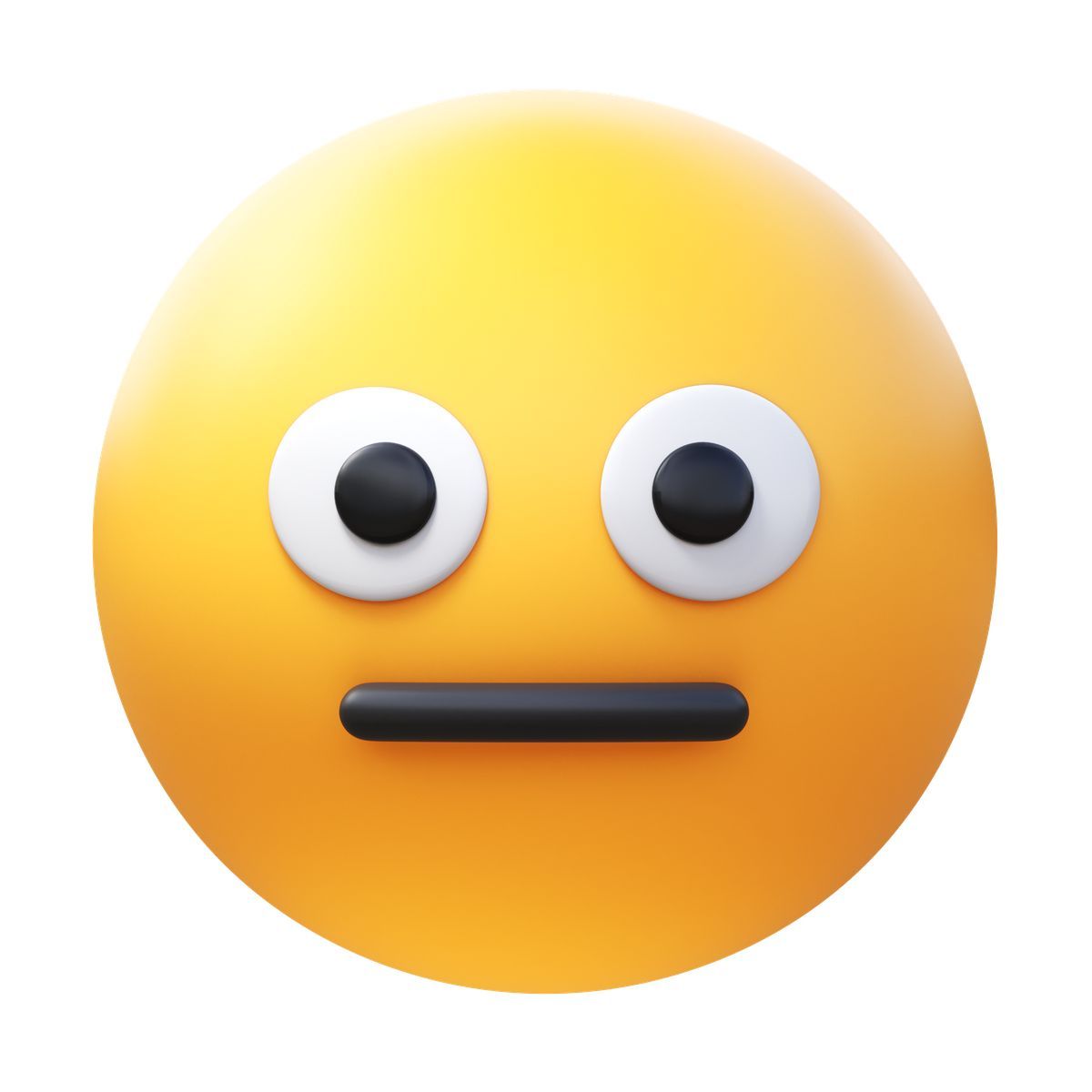 3d fluency style neutral face icon