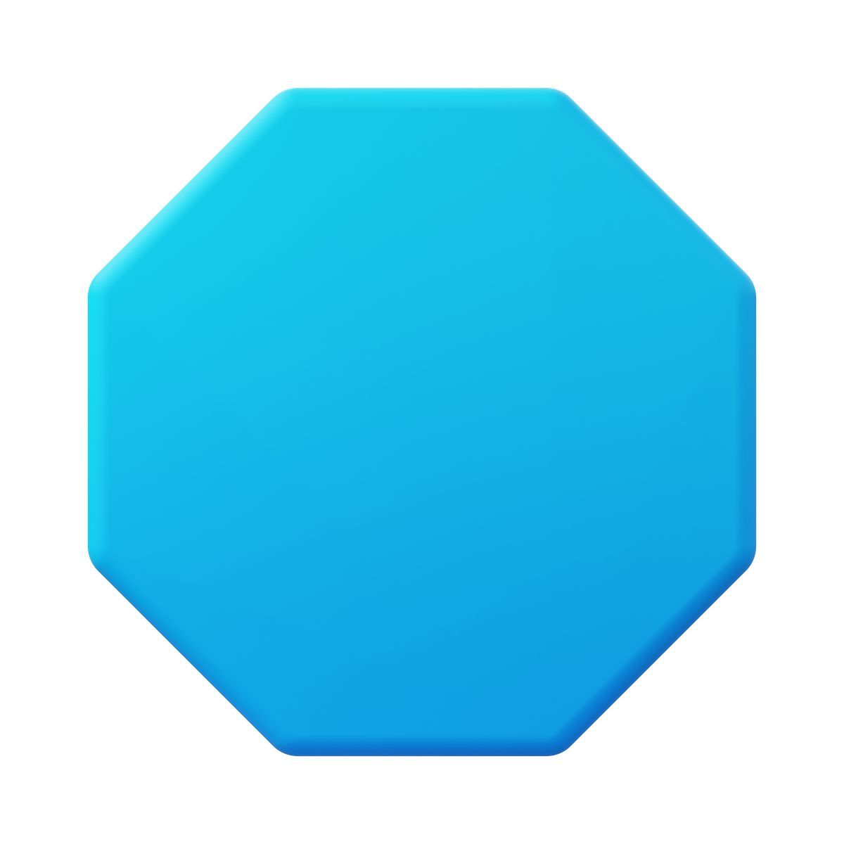 3d fluency style octagon icon
