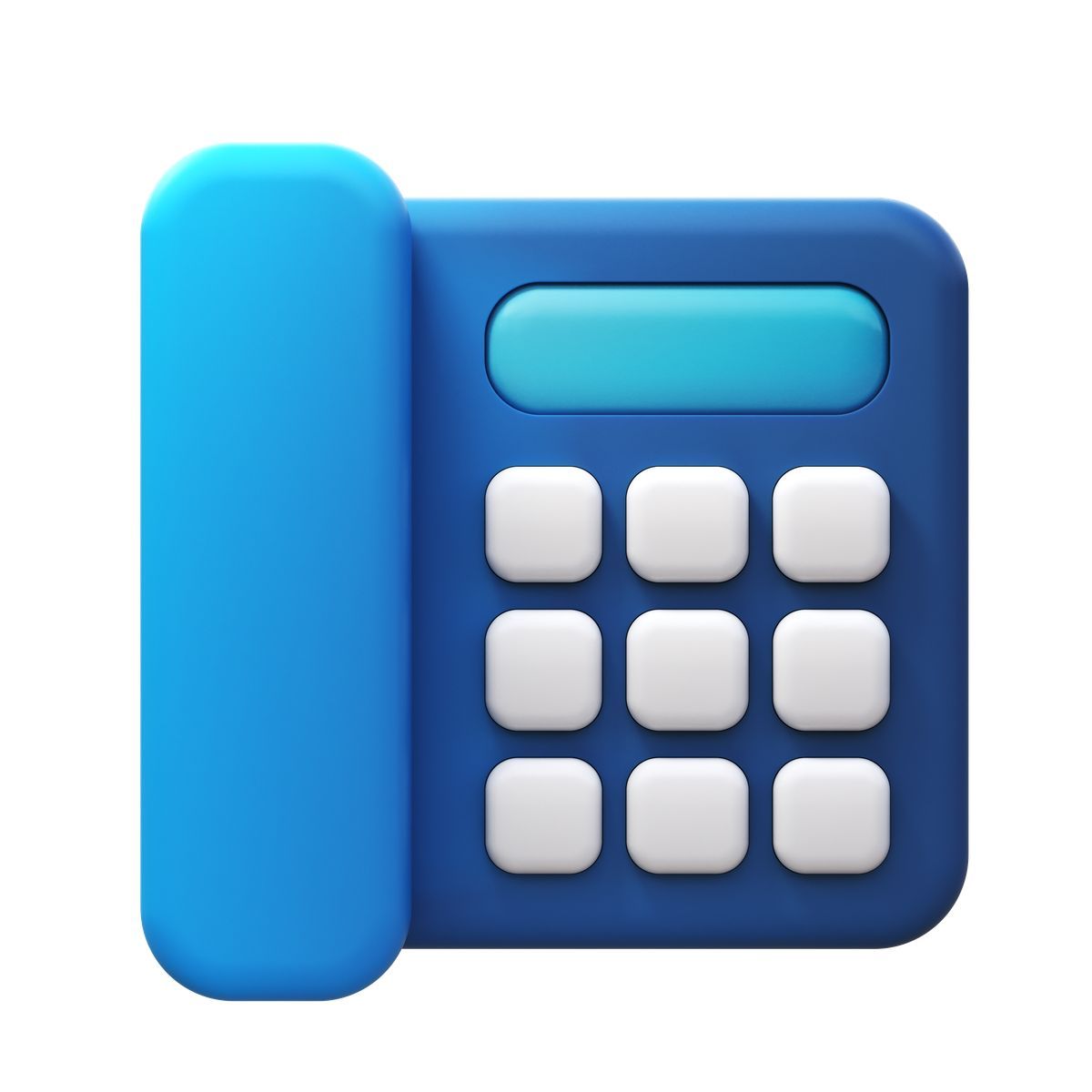 3d fluency style telefono dell'ufficio icon