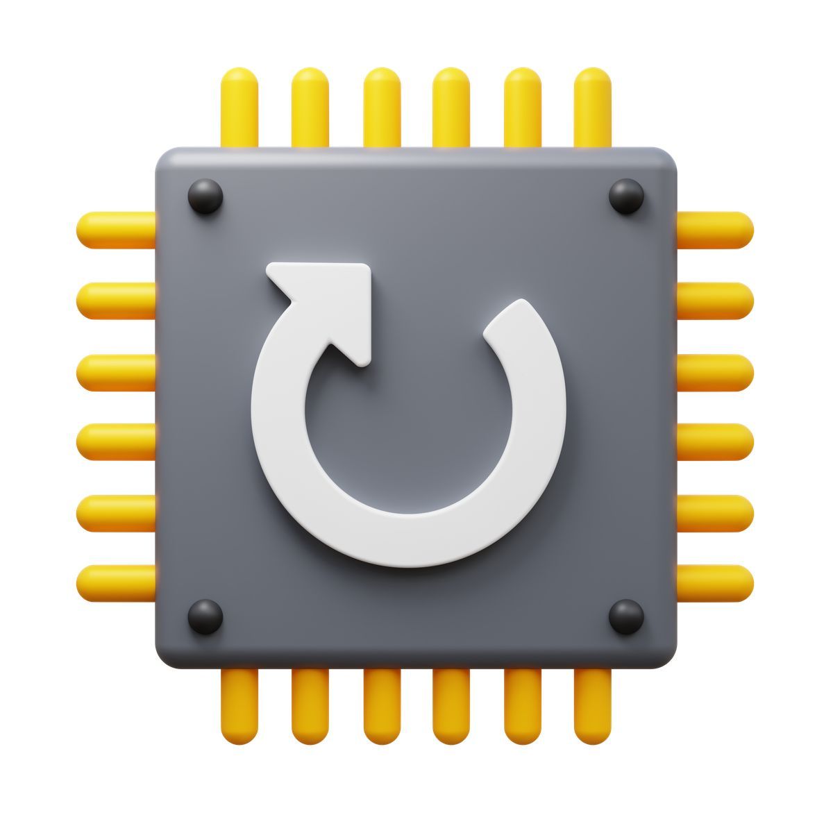 3d fluency style processore di overclocking icon