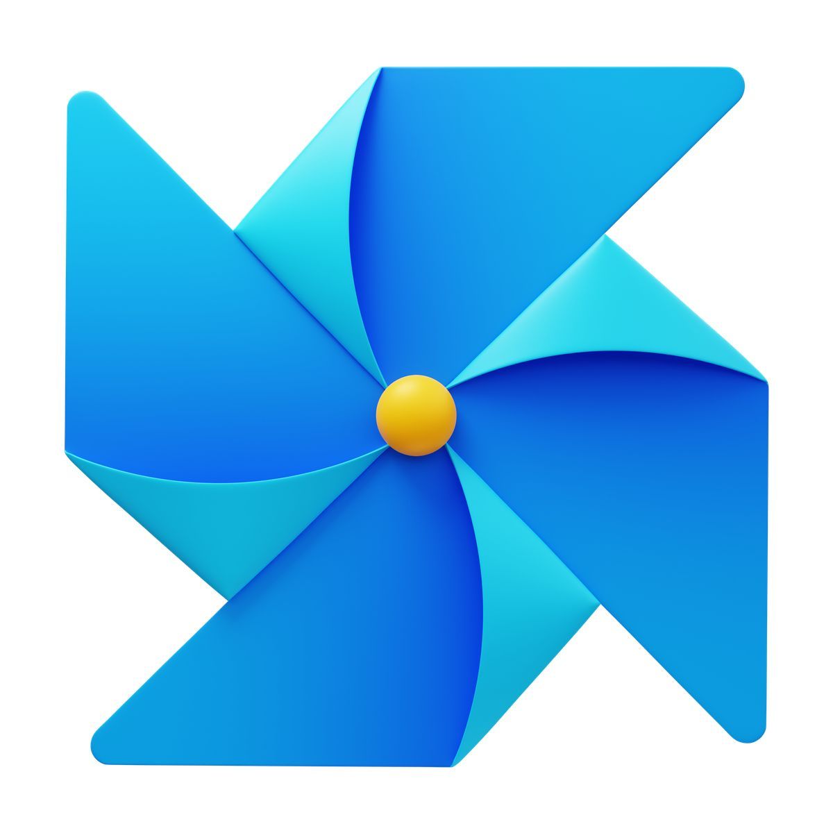 3d fluency style papier windmühle icon