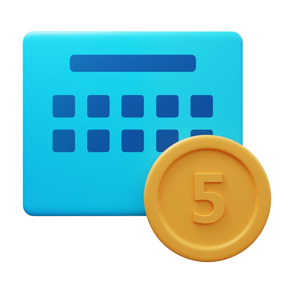 3d fluency style 付款日期 icon